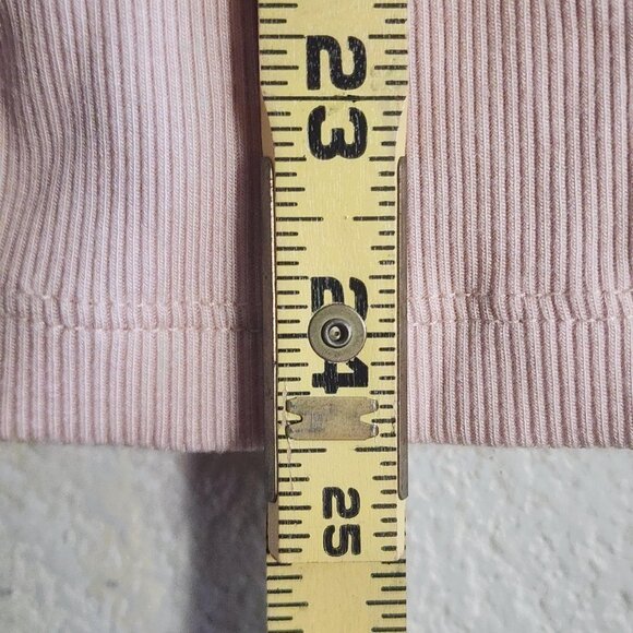 Vince Shirt Womens Medium Pink Ribbed Mock Neck Quarter Zip Long Sleeve Modal - Picture 10 of 11